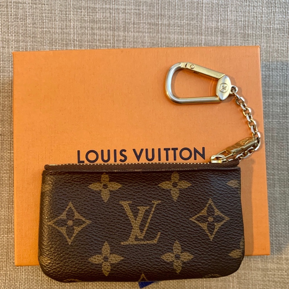 AUTHENTIC Louis Vuitton key pouch monogram print